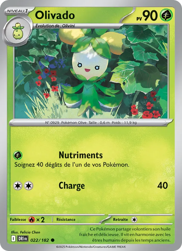 Carte Pokémon Olivado de l'extension Rivalités Destinées