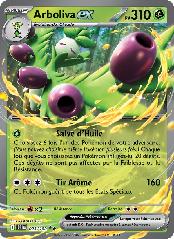 Carte Pokémon Arboliva-ex de l'extension Rivalités Destinées