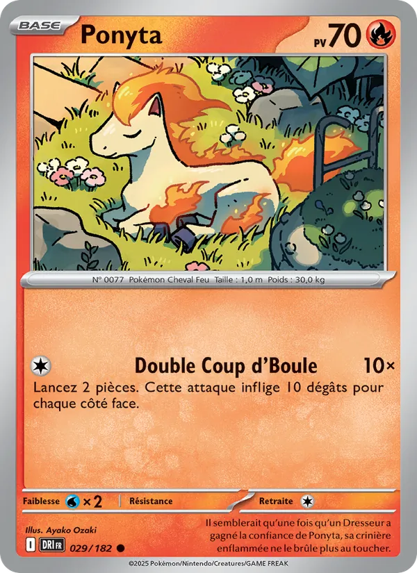 Carte Pokémon Ponyta de l'extension Rivalités Destinées