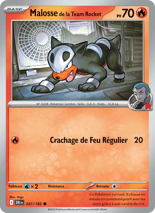 Carte Pokémon Malosse de la Team Rocket de l'extension Rivalités Destinées