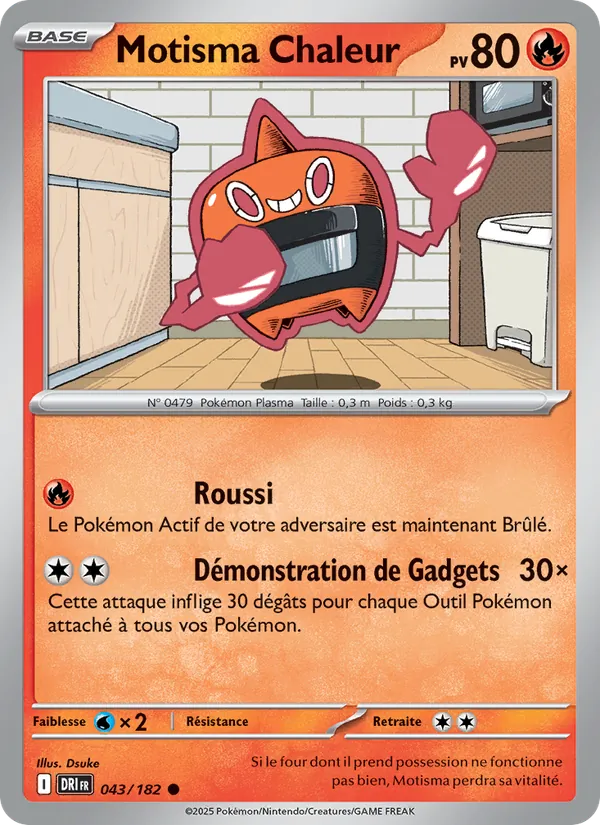 Carte Pokémon Motisma Chaleur de l'extension Rivalités Destinées