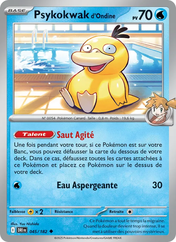 Carte Pokémon Psykokwak d'Ondine de l'extension Rivalités Destinées
