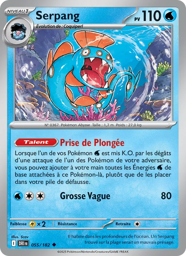 Carte Pokémon Serpang de l'extension Rivalités Destinées
