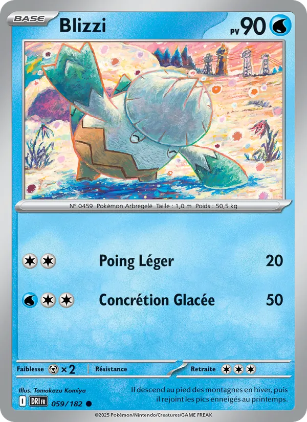 Carte Pokémon Blizzi de l'extension Rivalités Destinées