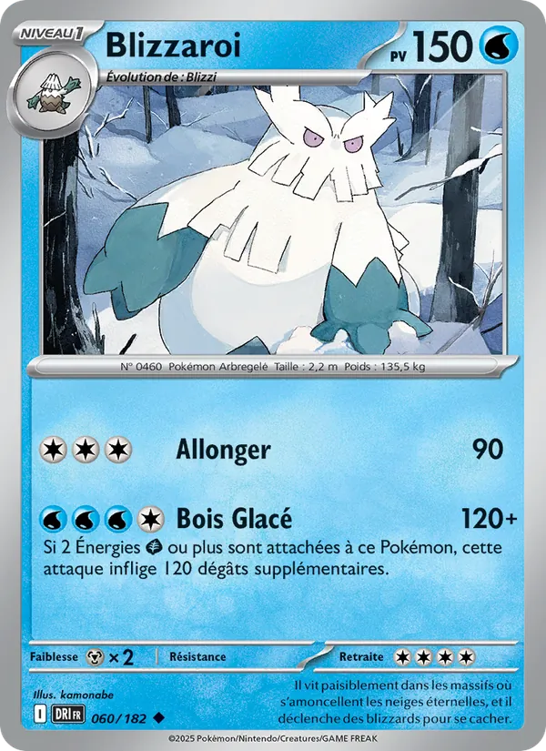 Carte Pokémon Blizzaroi de l'extension Rivalités Destinées