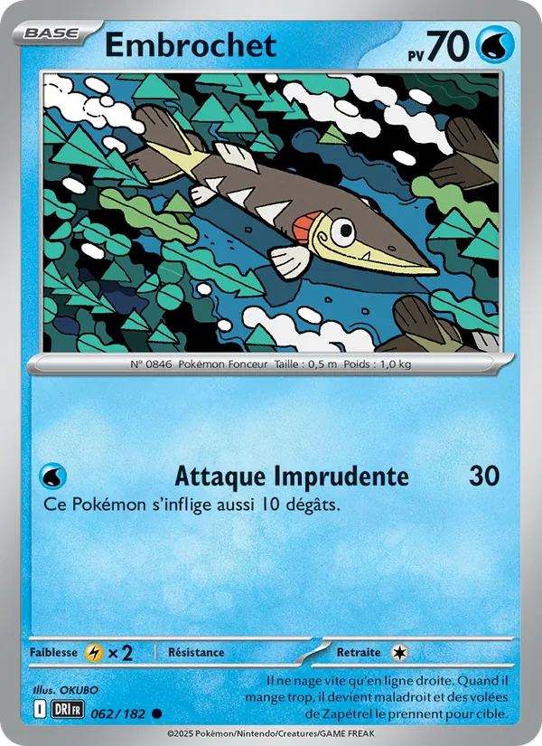 Carte Pokémon Embrochet de l'extension Rivalités Destinées