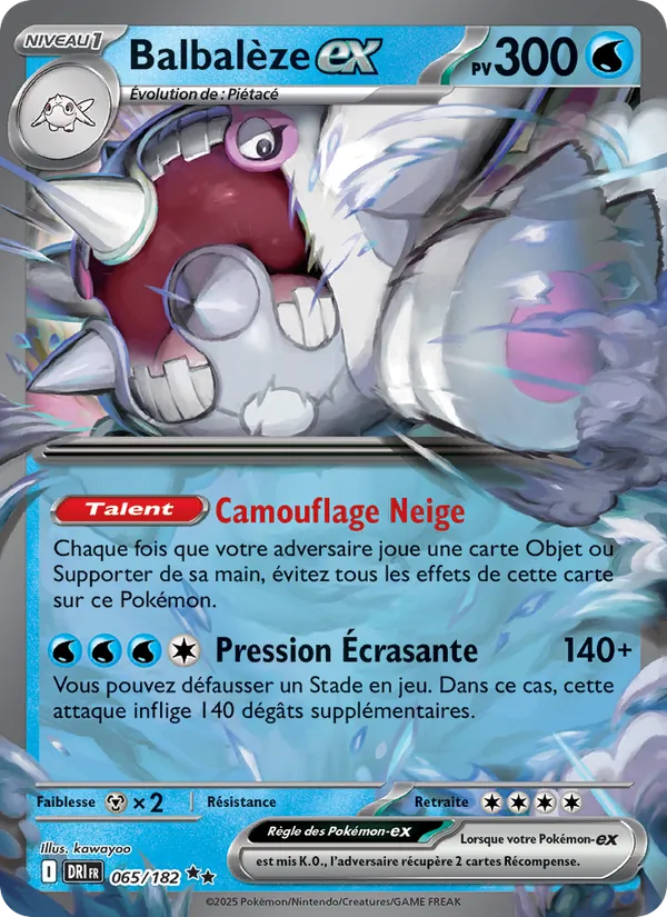 Carte Pokémon Balbalèze-ex de l'extension Rivalités Destinées