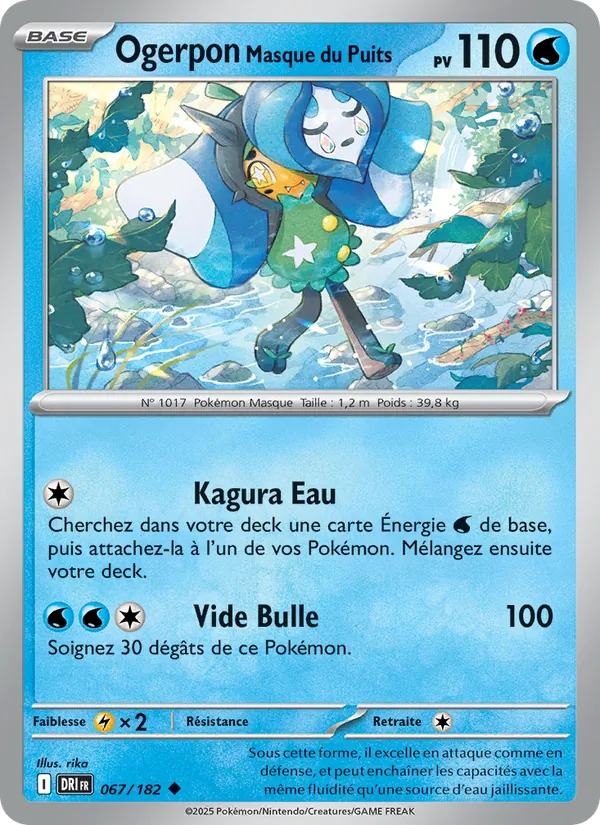 Carte Pokémon Ogerpon Masque du Puits de l'extension Rivalités Destinées