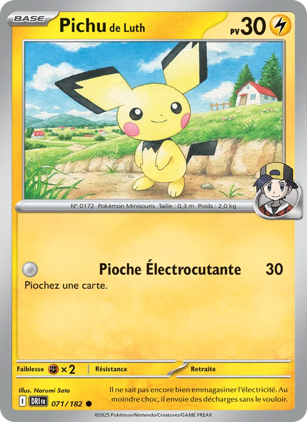 Carte Pokémon Pichu de Luth de l'extension Rivalités Destinées