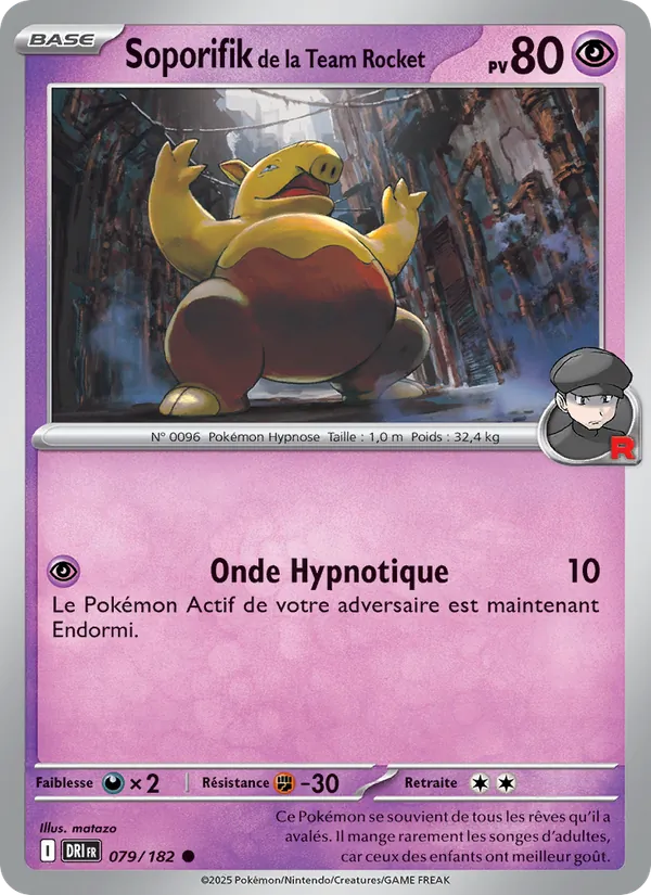 Carte Pokémon Soporifik de la Team Rocket de l'extension Rivalités Destinées