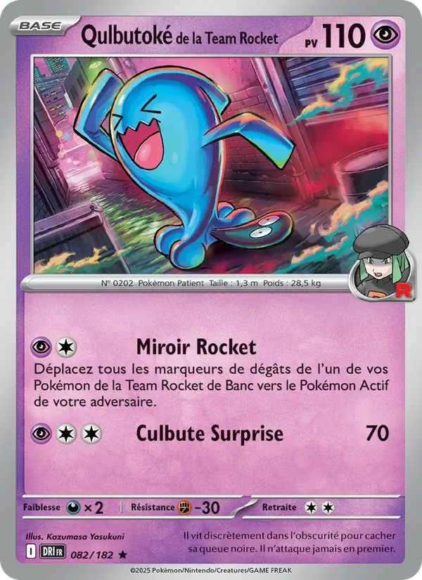 Carte Pokémon Qulbutoké de la Team Rocket de l'extension Rivalités Destinées