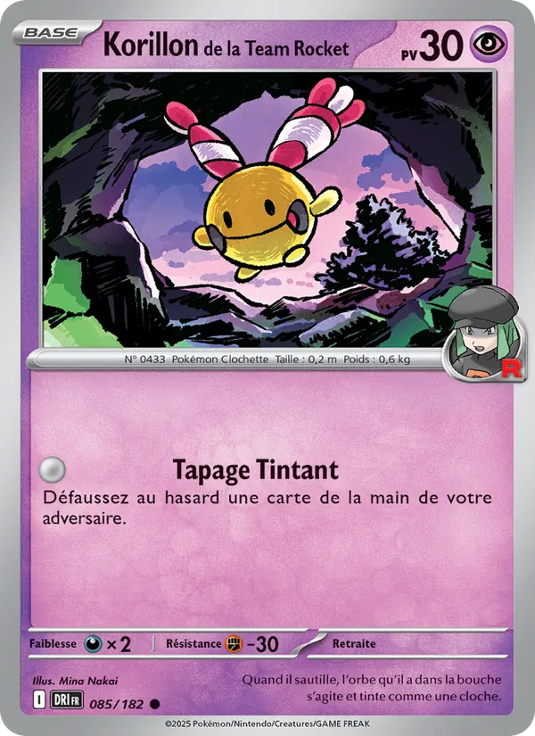 Carte Pokémon Korillon de la Team Rocket de l'extension Rivalités Destinées