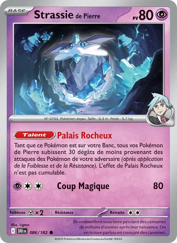 Carte Pokémon Strassie de Pierre de l'extension Rivalités Destinées