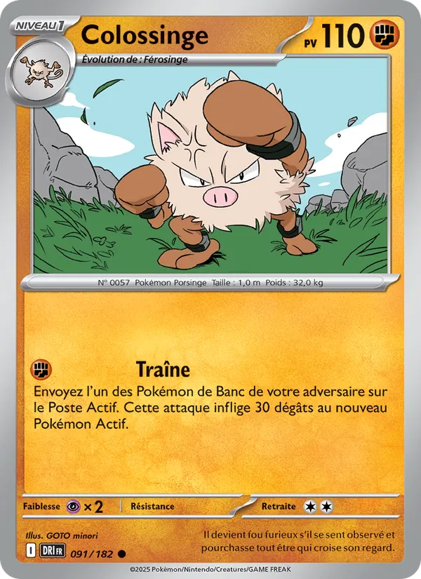 Carte Pokémon Colossinge de l'extension Rivalités Destinées