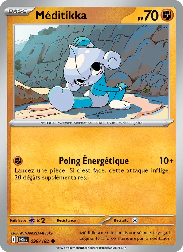 Carte Pokémon Méditikka de l'extension Rivalités Destinées