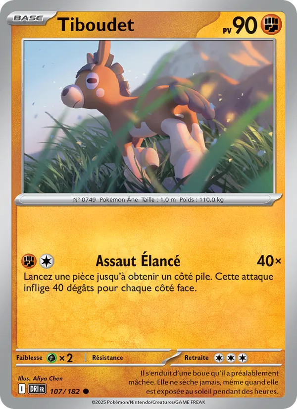 Carte Pokémon Tiboudet de l'extension Rivalités Destinées