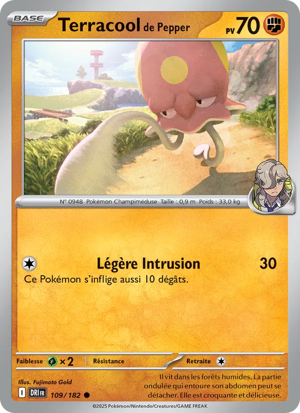 Carte Pokémon Terracool de Pepper de l'extension Rivalités Destinées