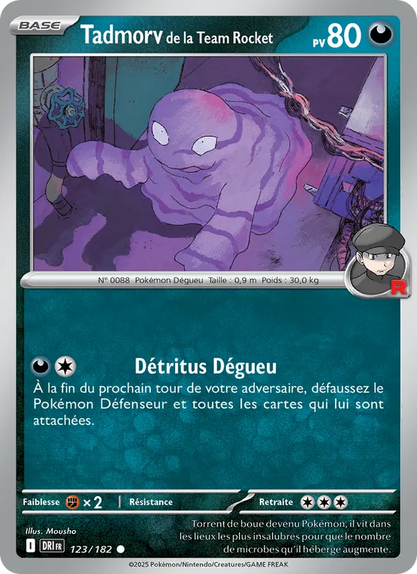 Carte Pokémon Tadmorv de la Team Rocket de l'extension Rivalités Destinées