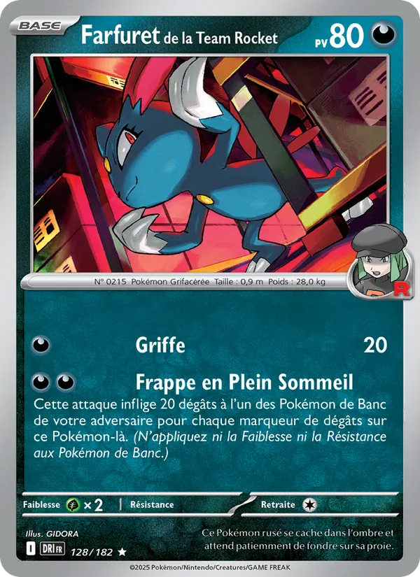 Carte Pokémon Farfuret de la Team Rocket de l'extension Rivalités Destinées
