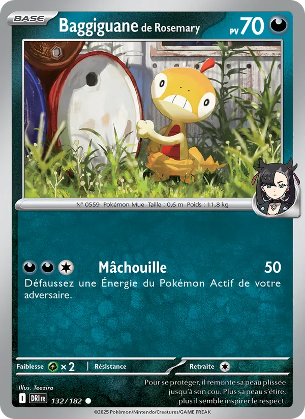 Carte Pokémon Baggiguane de Rosemary de l'extension Rivalités Destinées