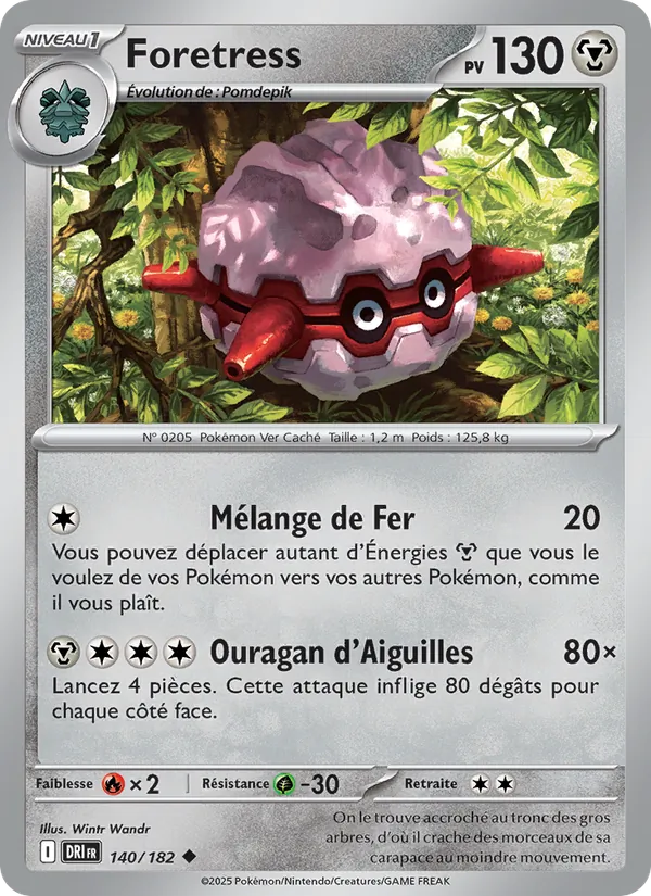 Carte Pokémon Foretress de l'extension Rivalités Destinées