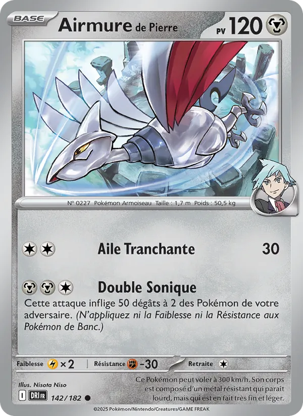 Carte Pokémon Airmure de Pierre de l'extension Rivalités Destinées