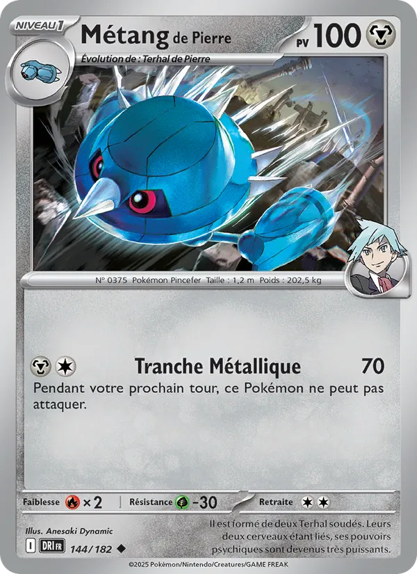 Carte Pokémon Métang de Pierre de l'extension Rivalités Destinées