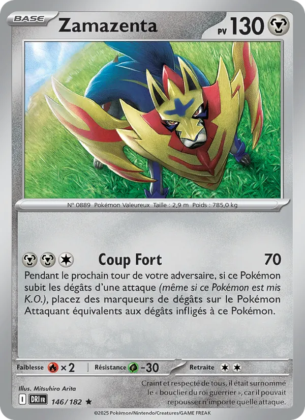 Carte Pokémon Zamazenta de l'extension Rivalités Destinées