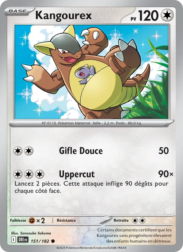 Carte Pokémon Kangourex de l'extension Rivalités Destinées