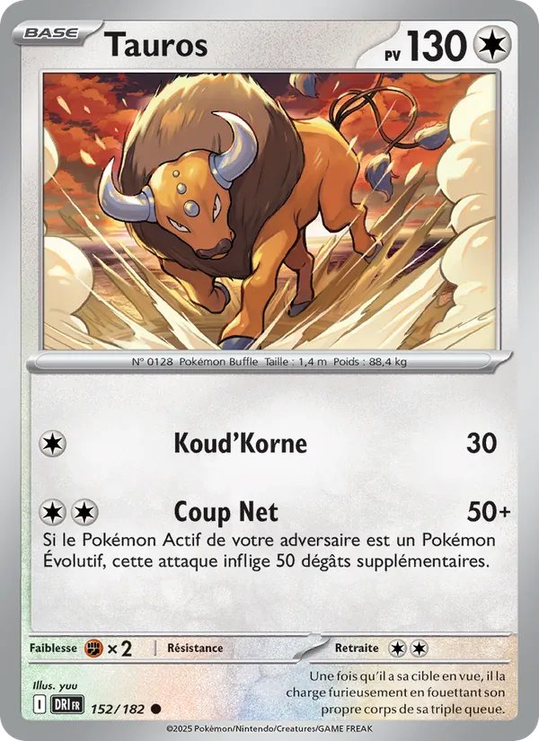 Carte Pokémon Tauros de l'extension Rivalités Destinées