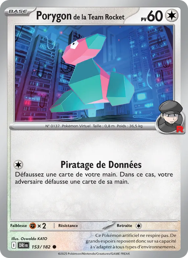 Carte Pokémon Porygon de la Team Rocket de l'extension Rivalités Destinées