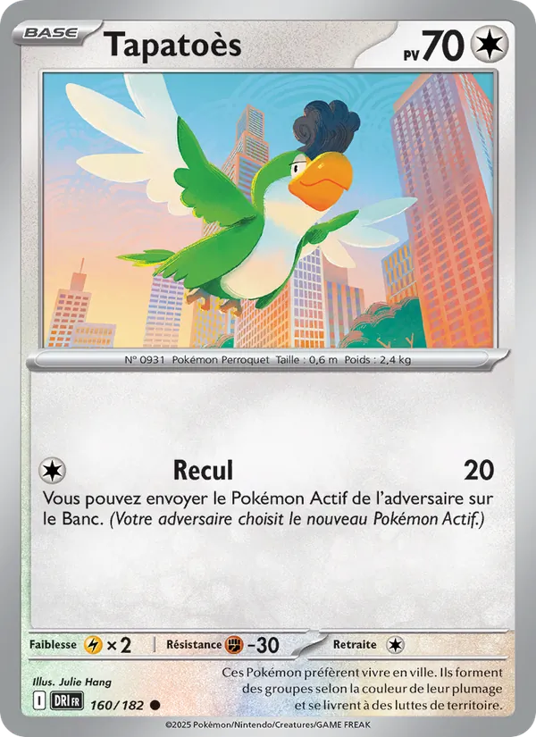 Carte Pokémon Tapatoès de l'extension Rivalités Destinées