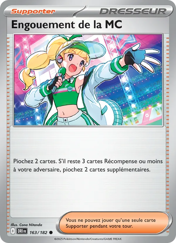 Carte Pokémon Engouement de la MC de l'extension Rivalités Destinées