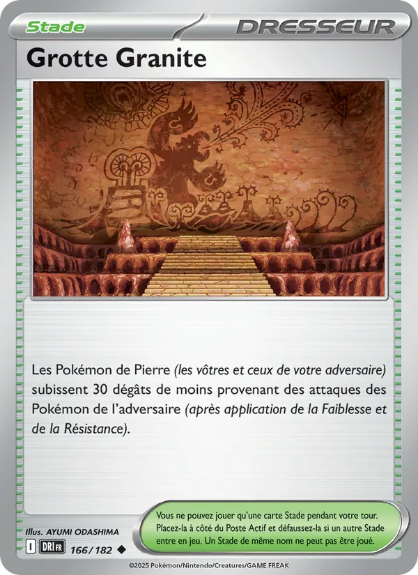 Carte Pokémon Grotte Granite de l'extension Rivalités Destinées