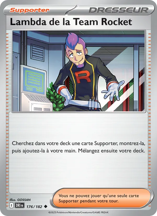 Carte Pokémon Lambda de la Team Rocket de l'extension Rivalités Destinées