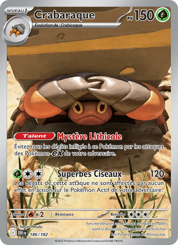 Carte Pokémon Crabaraque de l'extension Rivalités Destinées