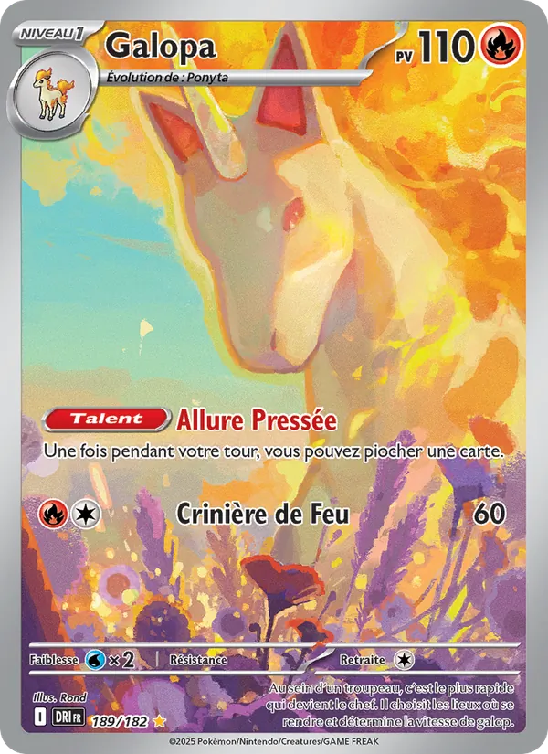 Carte Pokémon Galopa de l'extension Rivalités Destinées
