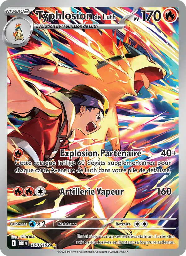 Carte Pokémon Typhlosion de Luth de l'extension Rivalités Destinées
