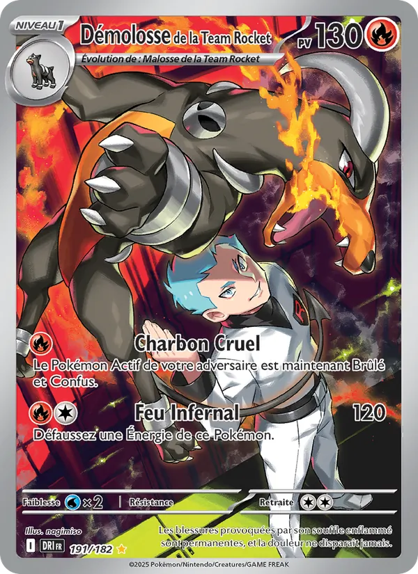 Carte Pokémon Démolosse de la Team Rocket de l'extension Rivalités Destinées