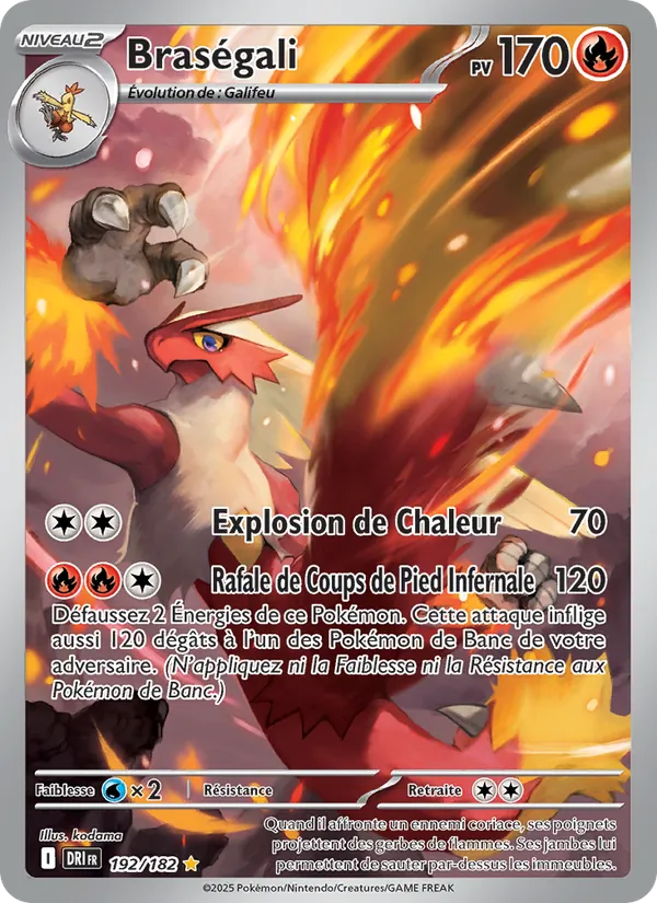 Carte Pokémon Braségali de l'extension Rivalités Destinées