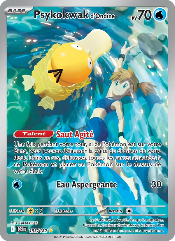Carte Pokémon Psykokwak d'Ondine de l'extension Rivalités Destinées