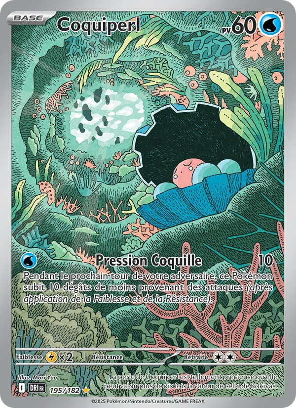 Carte Pokémon Coquiperl de l'extension Rivalités Destinées