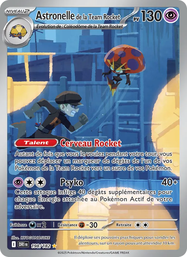 Carte Pokémon Astronelle de la Team Rocket de l'extension Rivalités Destinées