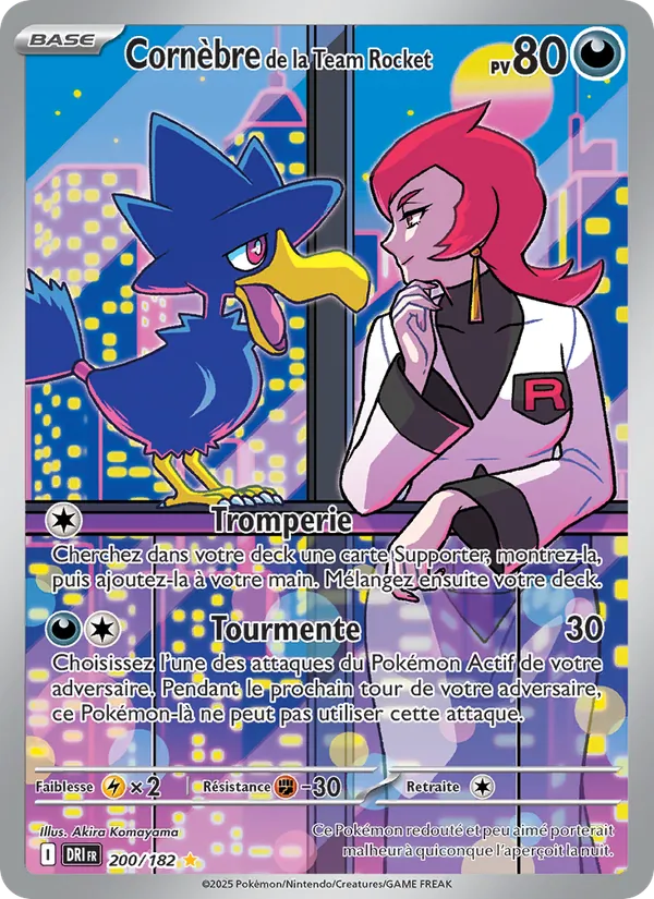 Carte Pokémon Cornèbre de la Team Rocket de l'extension Rivalités Destinées