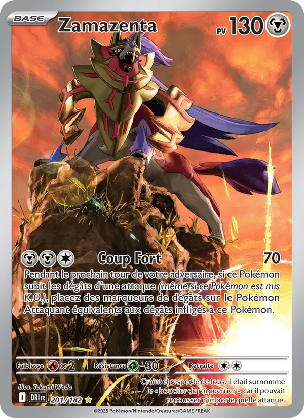 Carte Pokémon Zamazenta de l'extension Rivalités Destinées
