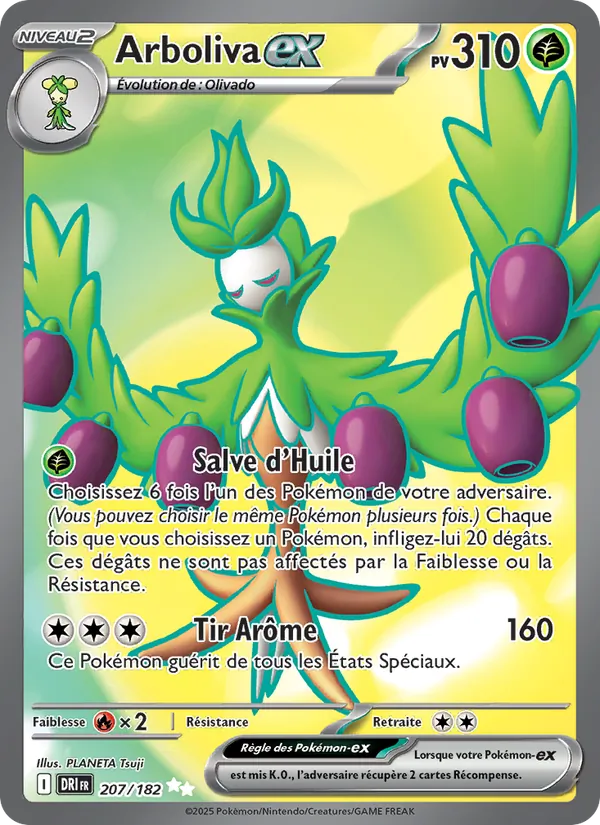 Carte Pokémon Arboliva-ex de l'extension Rivalités Destinées
