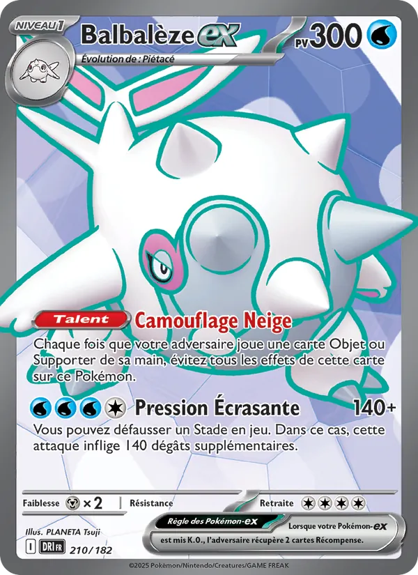 Carte Pokémon Balbalèze-ex de l'extension Rivalités Destinées