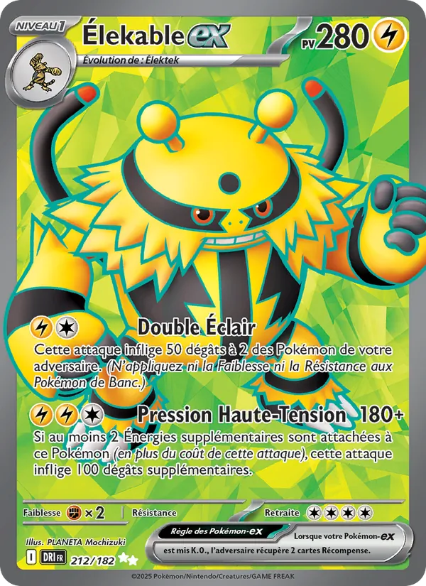 Carte Pokémon Élekable-ex de l'extension Rivalités Destinées