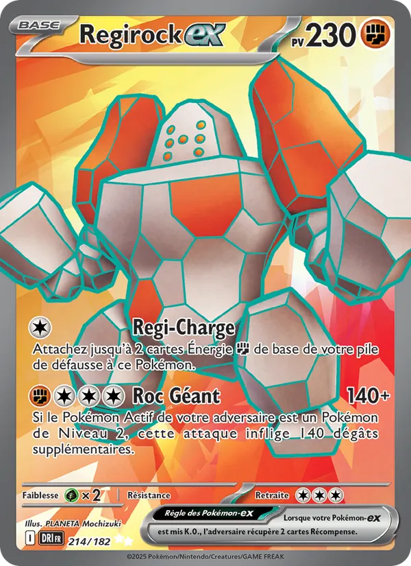 Carte Pokémon Regirock-ex de l'extension Rivalités Destinées