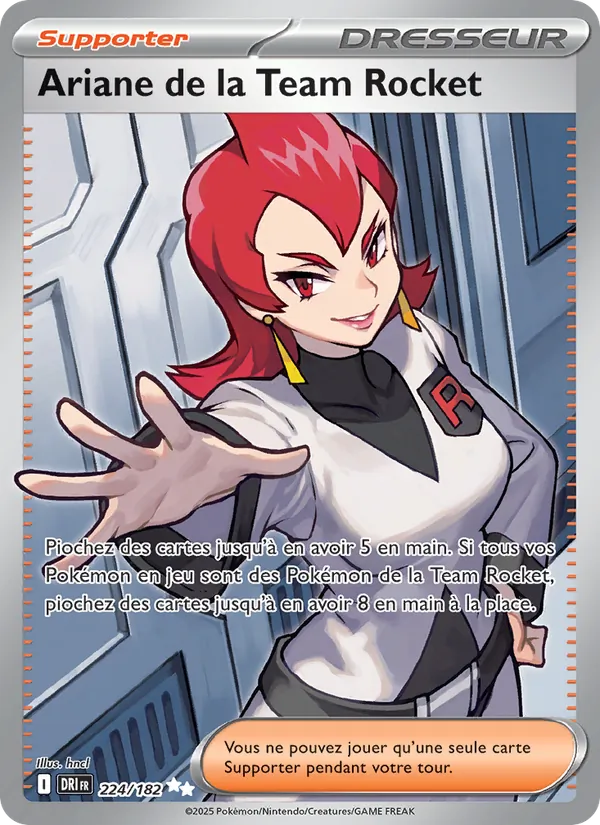 Carte Pokémon Ariane de la Team Rocket de l'extension Rivalités Destinées
